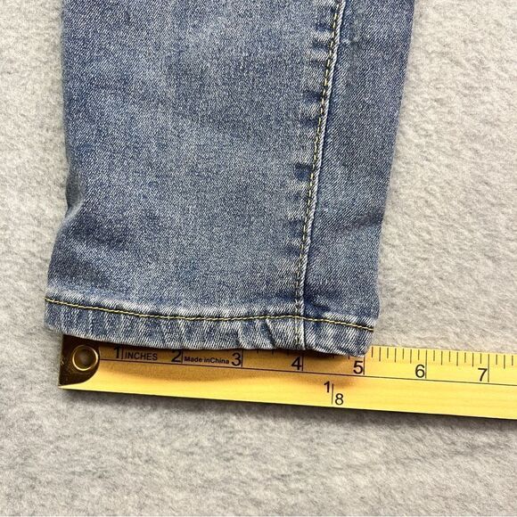 KUNMI High-Rise Skinny Jeans Button Fly Light Blue Wash Women’s size L 28” - Picture 5 of 7